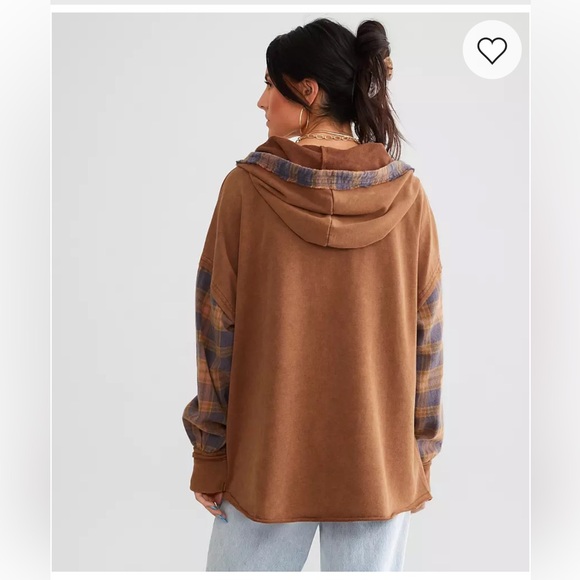 Gilded Intent Pieced Plaid Hoodie SZ M - Picture 11 of 14